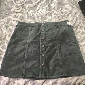 Maurices Charcoal Button-Front Skirt